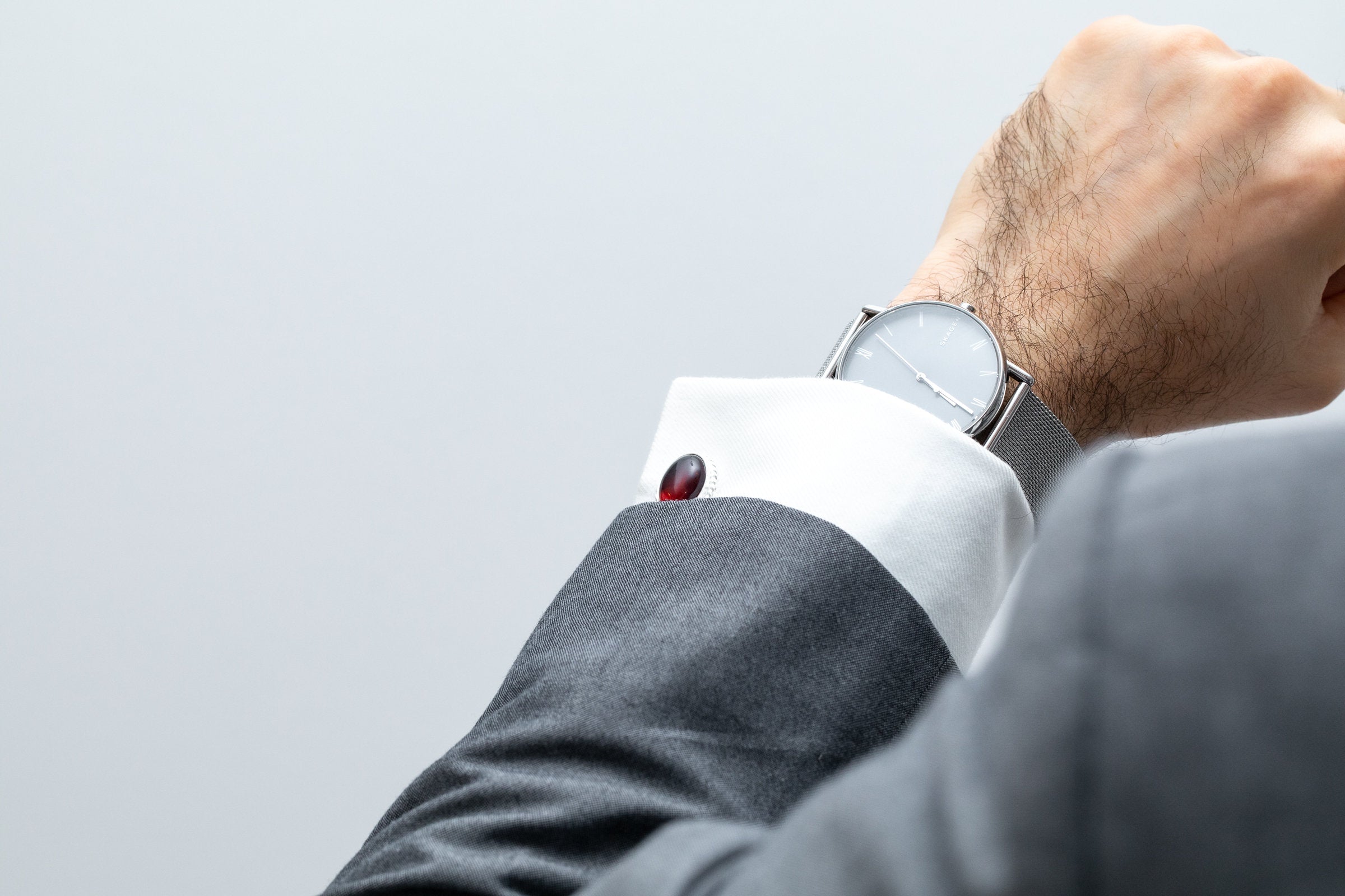 Quintessence Statement Red Amber Cufflinks