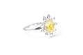 Bague Soleil Ambrée Jaune Citron