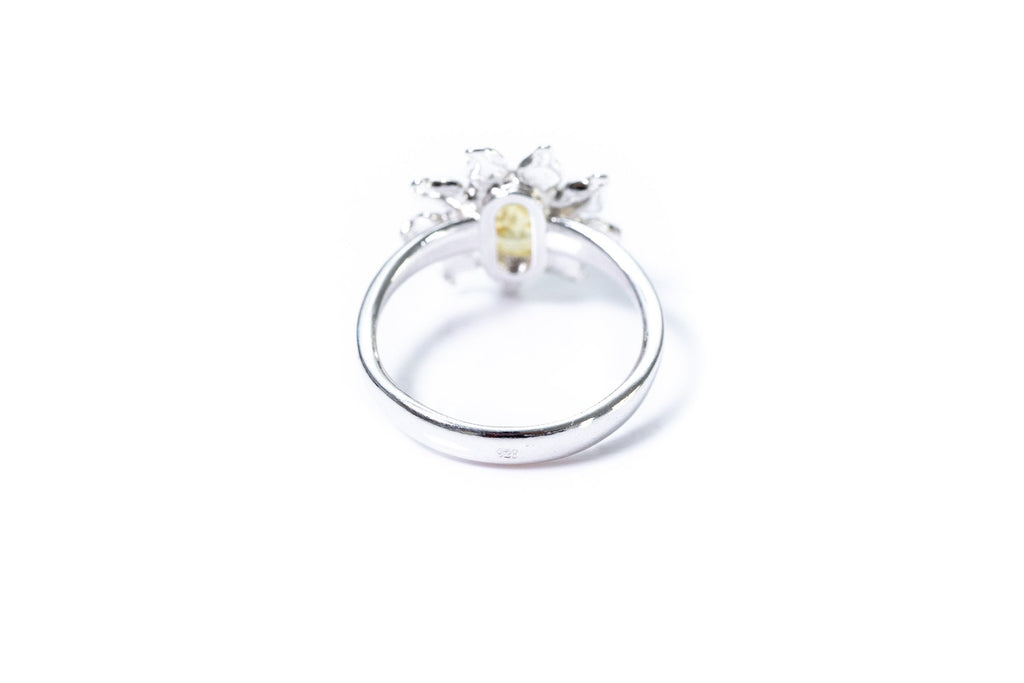 Bague Soleil Ambrée Jaune Citron