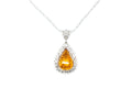 Pendentif Gouttelette Ambre Cadre Filigrane