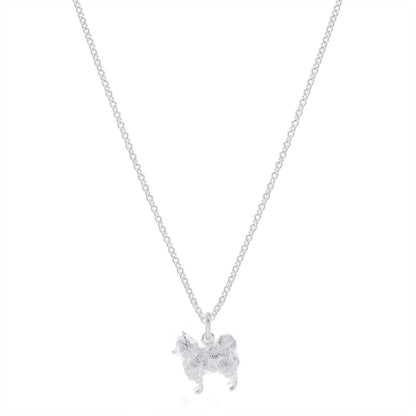 Pomeranian Silver Dog Charm
