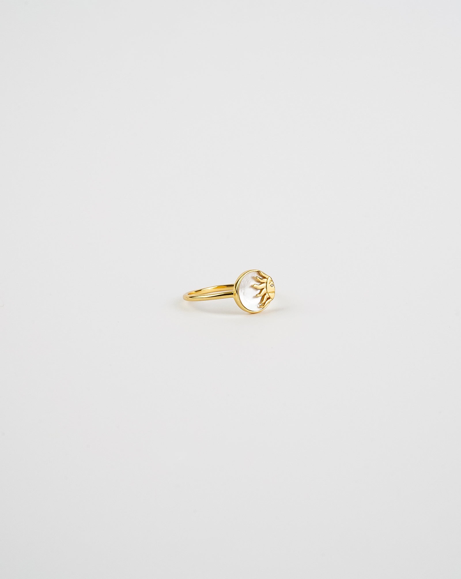 Sun Mother of Pearl Ring