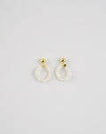 Stacked Circle Pearl Earrings