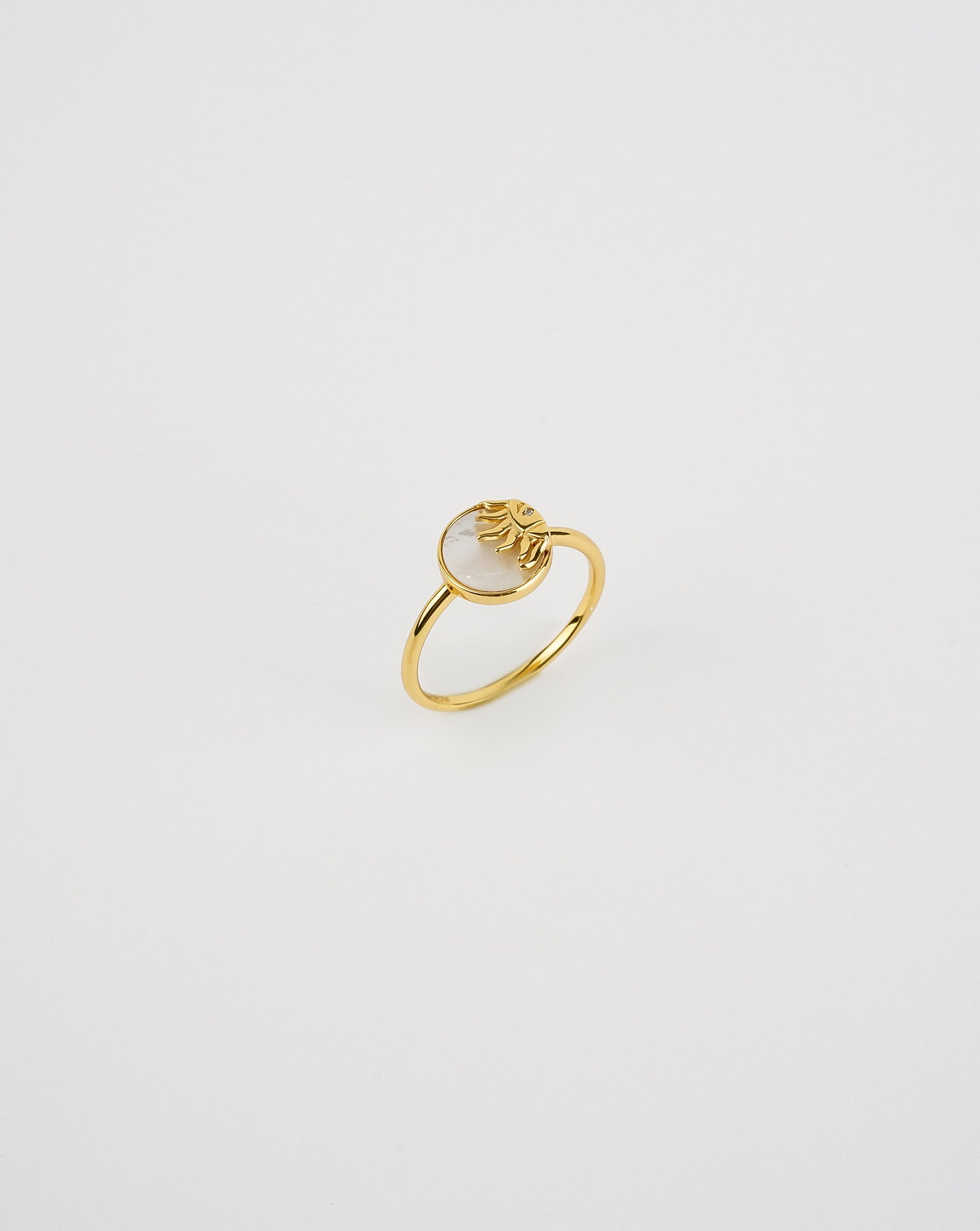 Sun Mother of Pearl Ring