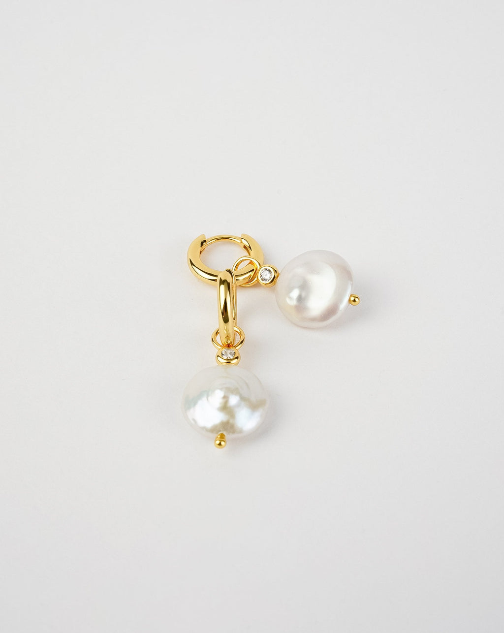 Classic Huggie Pearl Earrings