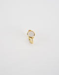Sea Shell Print Pearl Ring