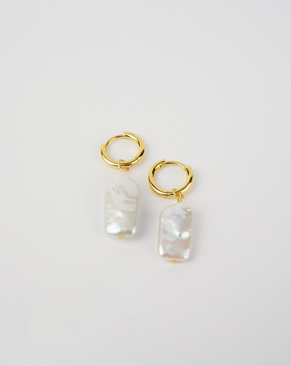 Boucles d'oreilles perles lien rectangle