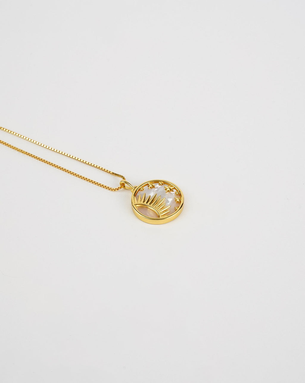 Collier Nacre Soleil et Étoiles