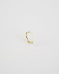 Bague martelée avec perle