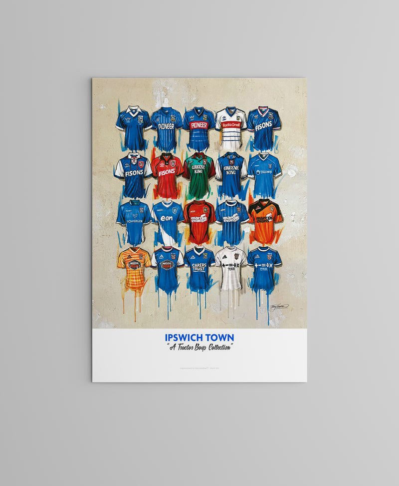 Ipswich Town FC Shirts - A2 Limited Edition Prints