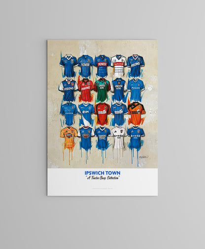 Ipswich Town FC Shirts - A2 Limited Edition Prints