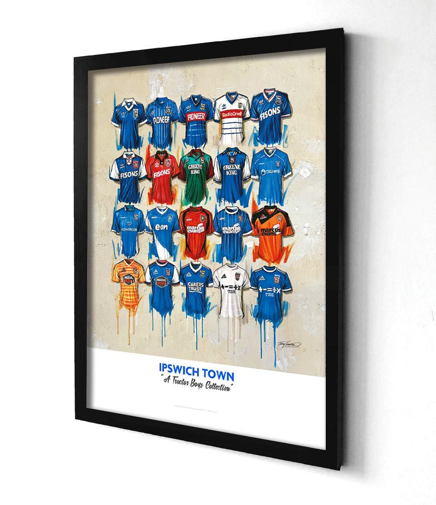Ipswich Town FC Shirts - A2 Limited Edition Prints