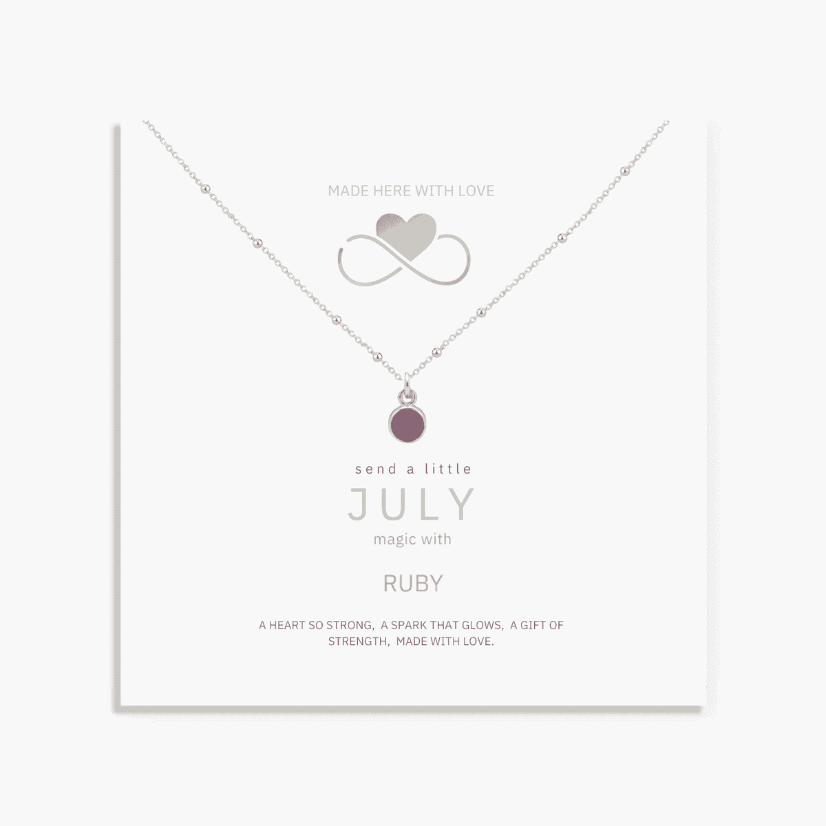Ruby Birthstone Necklace
