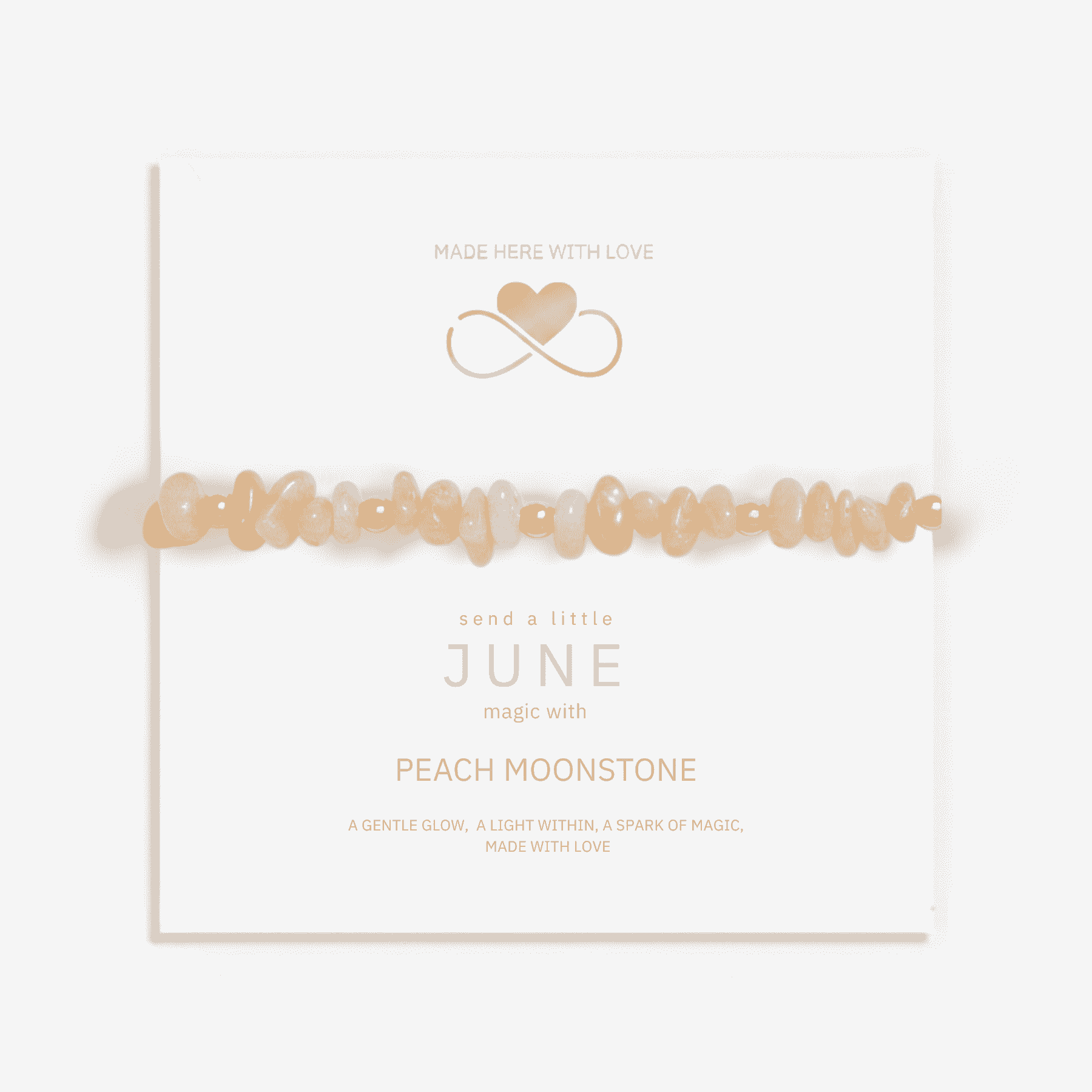 Peach Moonstone Bracelet and Earring Set