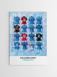 Kun Agüero goal A2 Limited Edition Signed Print