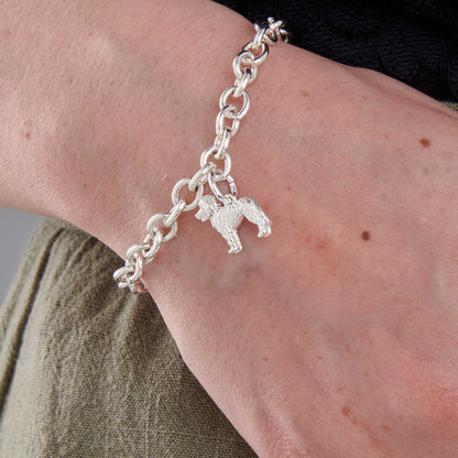 Labradoodle Silver Dog Charm
