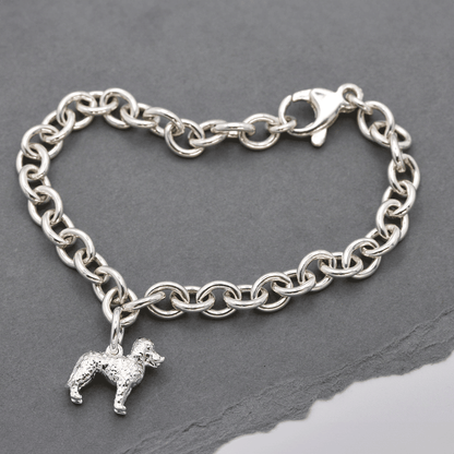 Labradoodle Silver Dog Charm