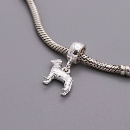 Labrador Silver Dog Charm