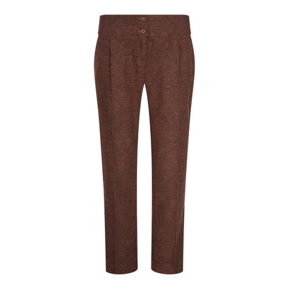 WS-12 - Women's Tweed Suit Blazer Trousers Waistcoat Herringbone Wool Rust Brown