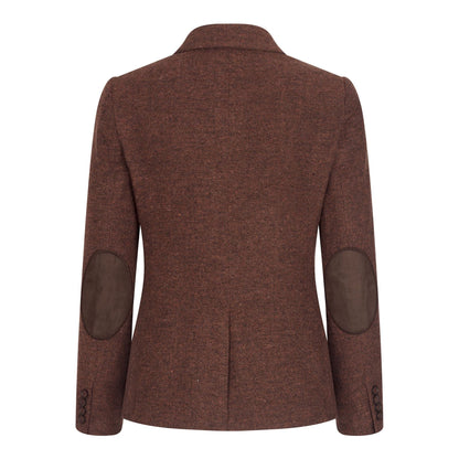 WS-12 - Women's Tweed Suit Blazer Trousers Waistcoat Herringbone Wool Rust Brown