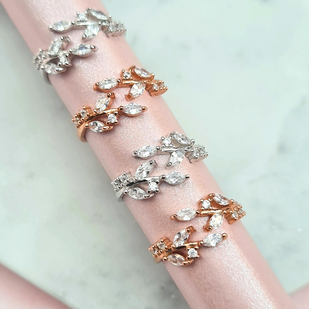 Adjustable Leaf Ring in Rose Gold - SJR London Timepiece