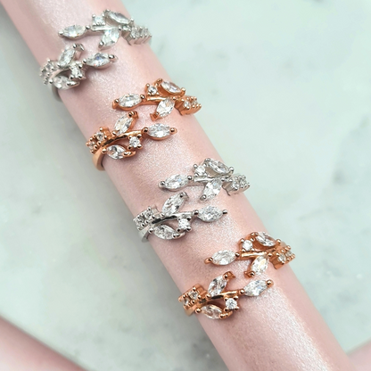 Adjustable Leaf Ring in Sterling Silver - SJR London Timepiece