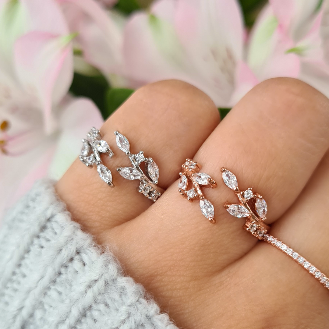 Adjustable Leaf Ring in Sterling Silver - SJR London Timepiece
