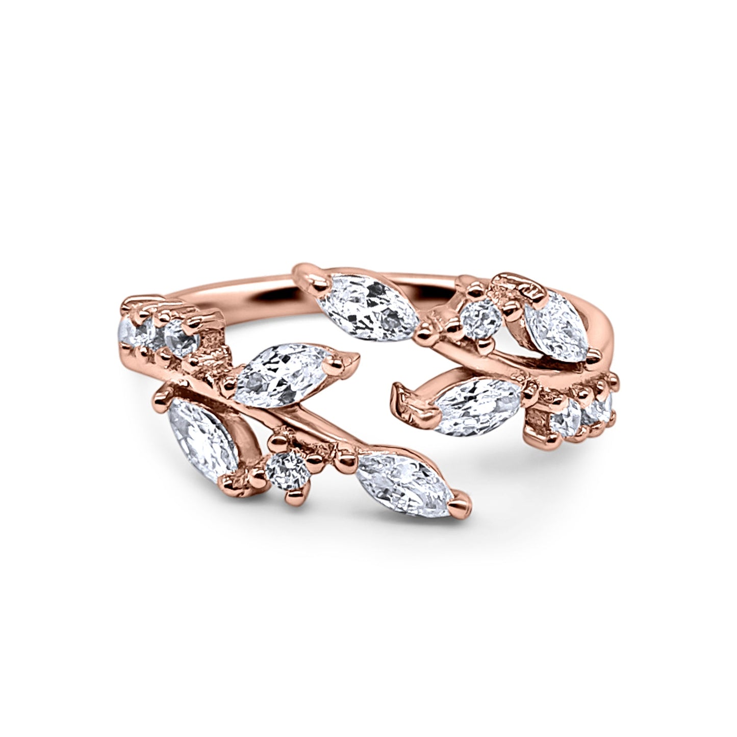Adjustable Leaf Ring in Rose Gold - SJR London Timepiece