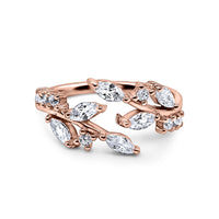 Adjustable Leaf Ring in Rose Gold - SJR London Timepiece