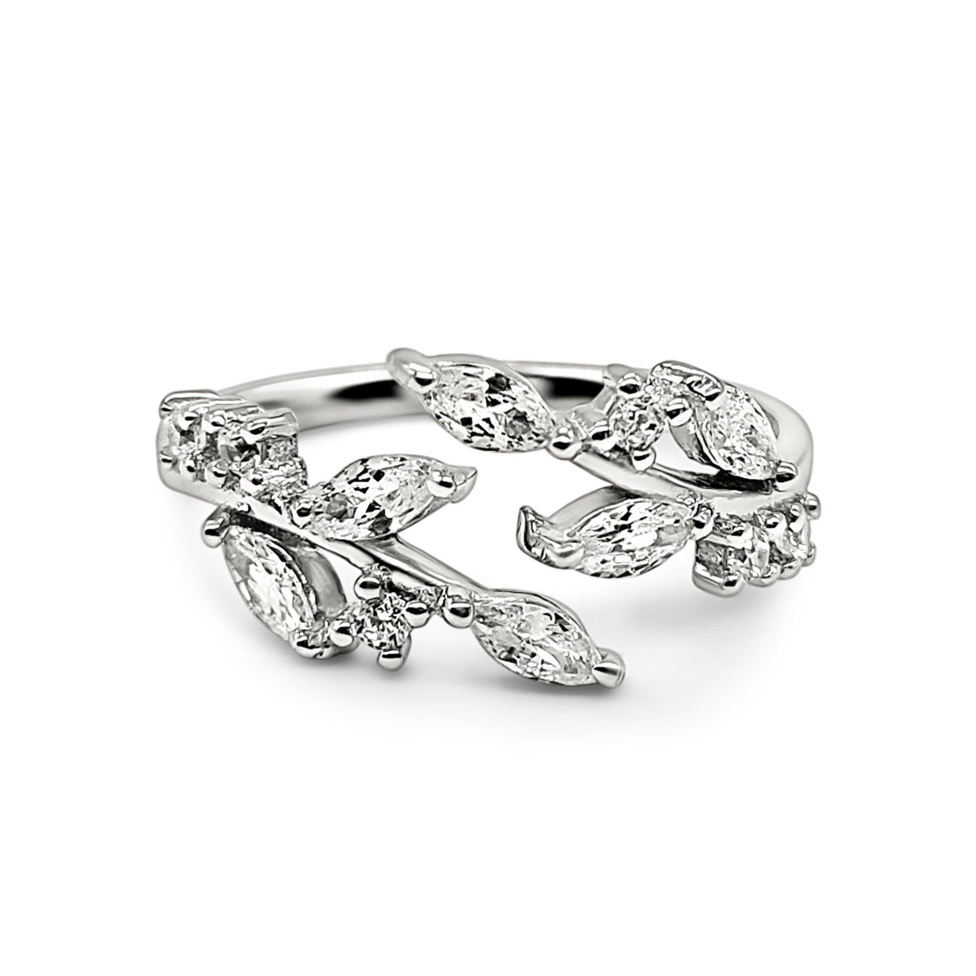 Adjustable Leaf Ring in Sterling Silver - SJR London Timepiece