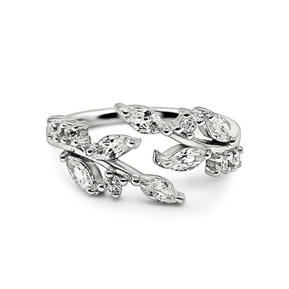 Adjustable Leaf Ring in Sterling Silver - SJR London Timepiece