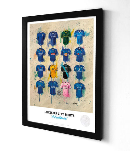 Leicester City A3 Framed Print – Iconic Foxes Shirt Wall Art