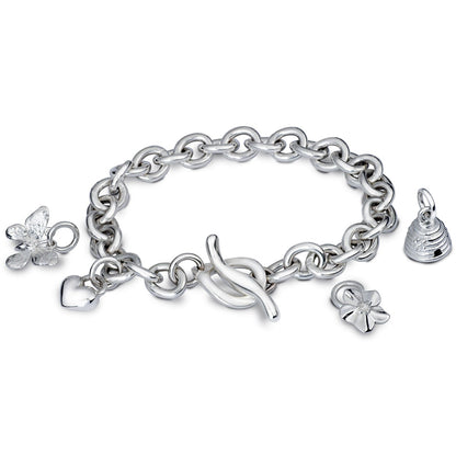 Lifetime Silver Heart Charm Bracelet