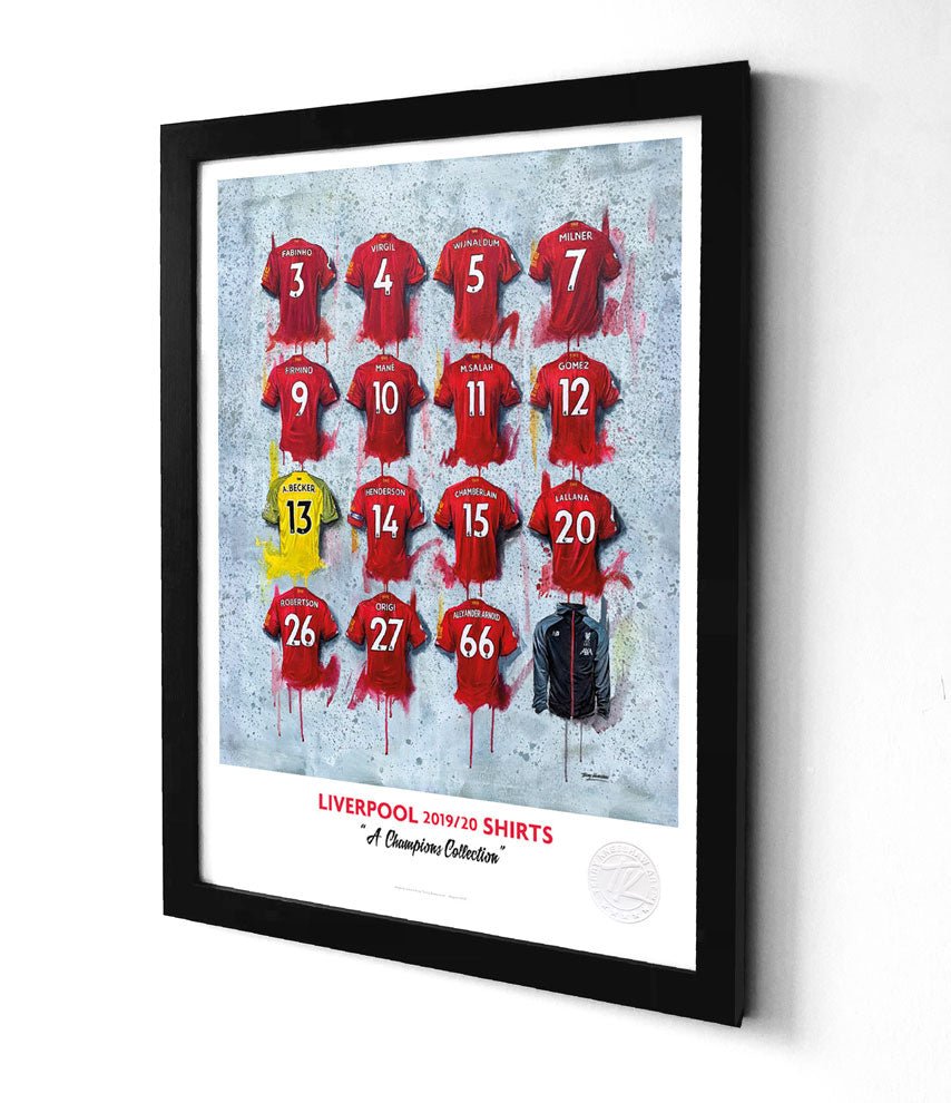 Liverpool 19/20 Champions A3 Framed Print – Iconic Shirt Wall Art