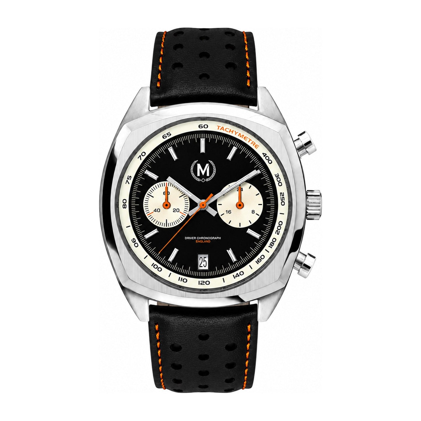 Driver Chronograph MKII Meca-Quartz, Black Reverse Panda - SJR London Timepiece