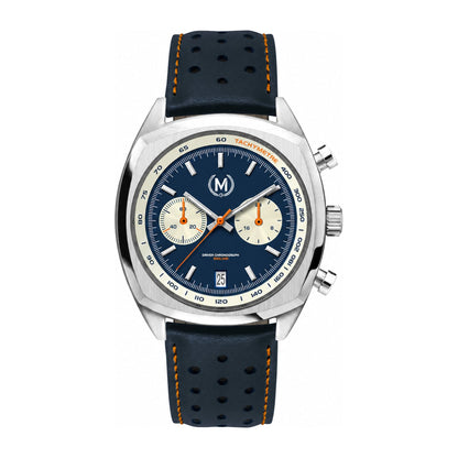Driver Chronograph MKII Quartz, Blue Reverse Panda (PRE-ORDER NOW) - SJR London Timepiece