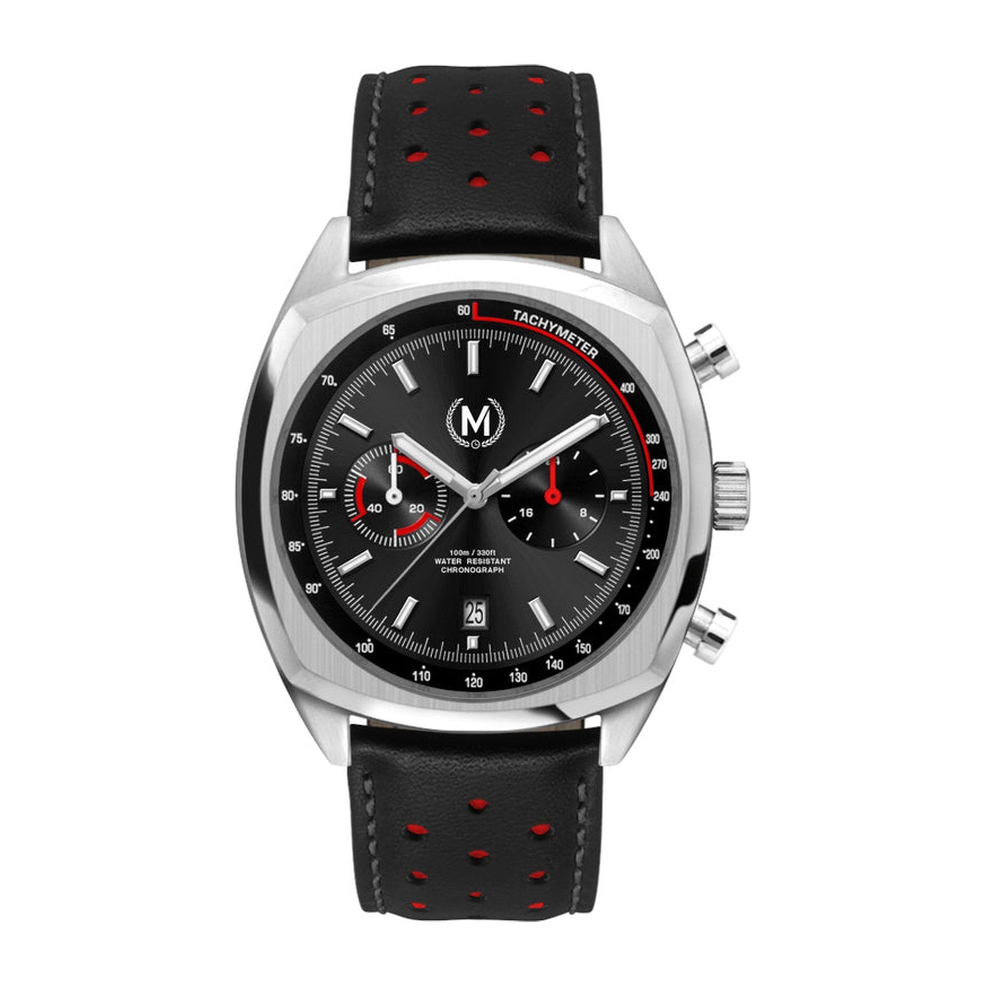 Classic Driver Chronograph, Black And Red Strap (PRE-ORDER NOW) - SJR London Timepiece