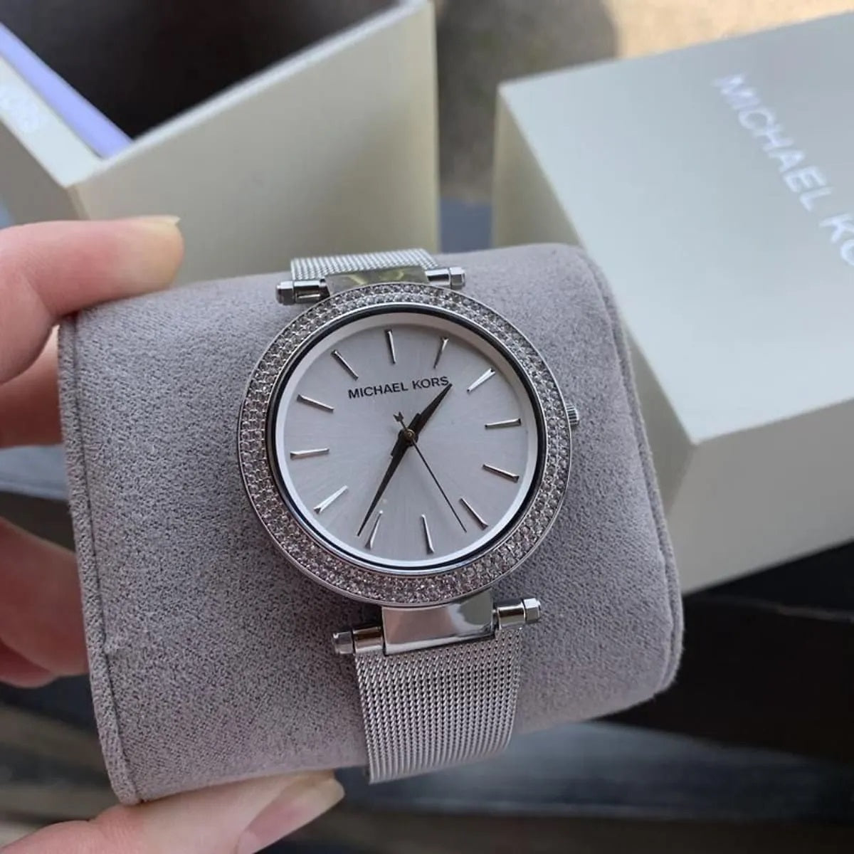 Michael Kors MK3367 Mini Darci Women's Silver Mesh Watch - SJR London Timepiece
