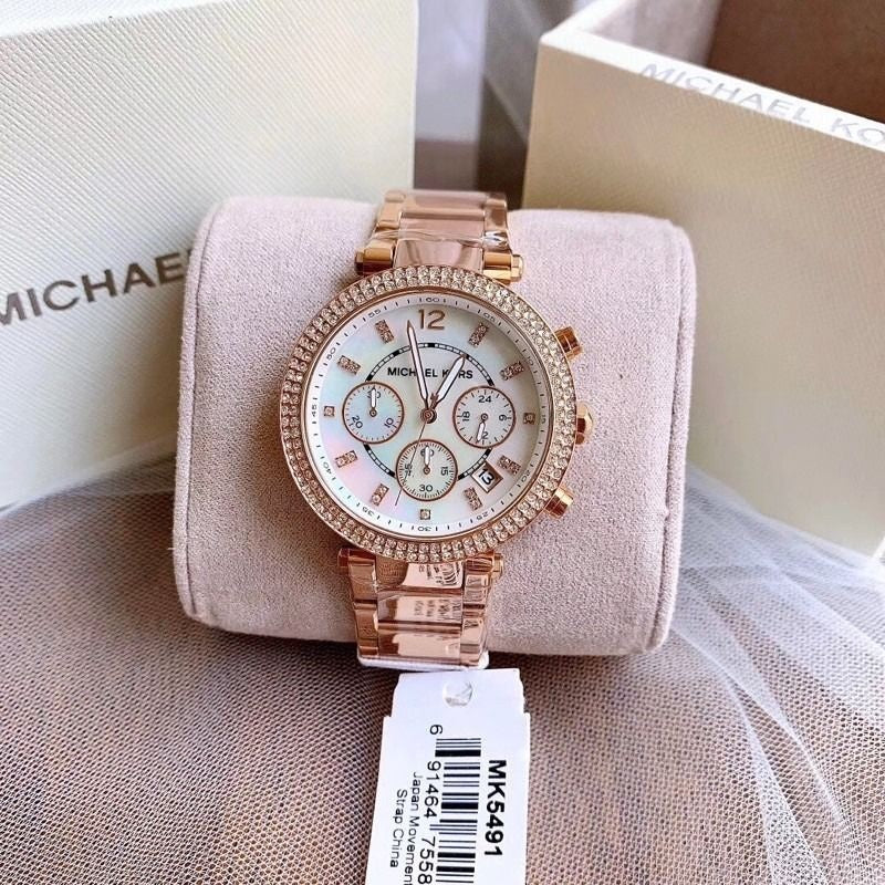 Montre Michael Kors MK5491 Parker pour femme, en or rose