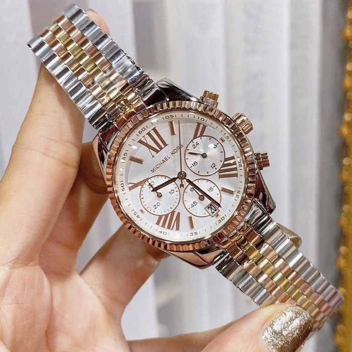 Michael Kors MK5735 Lexington Women's Tri-Tone Watch - SJR London Timepiece