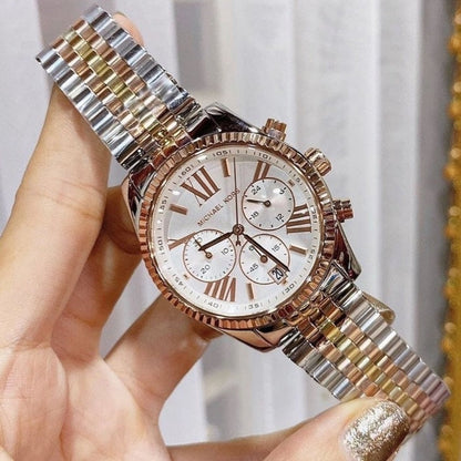 Michael Kors MK5735 Lexington Women's Tri-Tone Watch - SJR London Timepiece