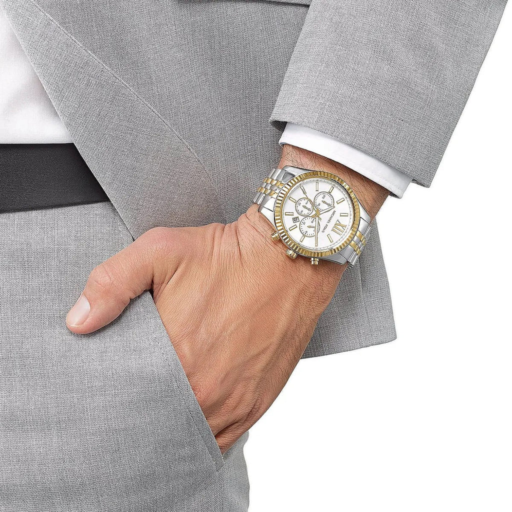 Montre bicolore Michael Kors Lexington MK8344 pour homme