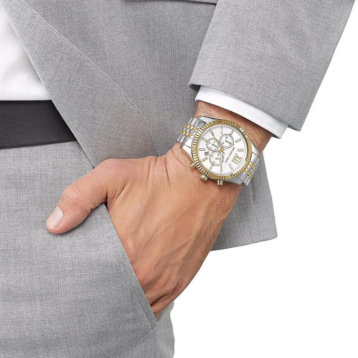 Montre bicolore Michael Kors Lexington MK8344 pour homme