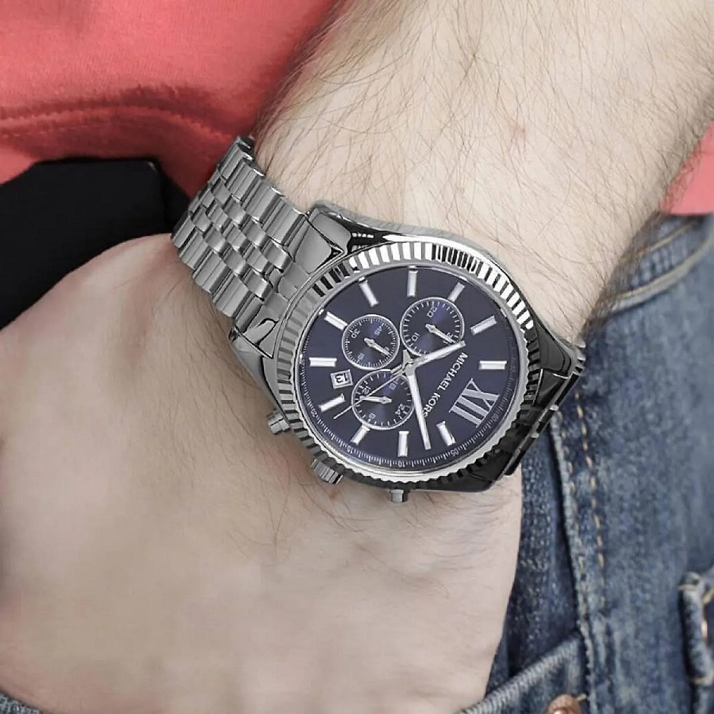 Montre Michael Kors Lexington MK8280 pour homme argentée