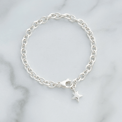 Mini Lifetime Silver Star Charm Bracelet