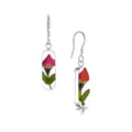 Rose Oval Drop Earrings