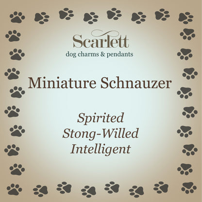 Miniature Schnauzer Silver Dog Charm
