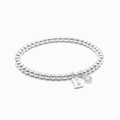 Personalised June Birthstone, Initial Letter & Moonstone Charm Bracelet