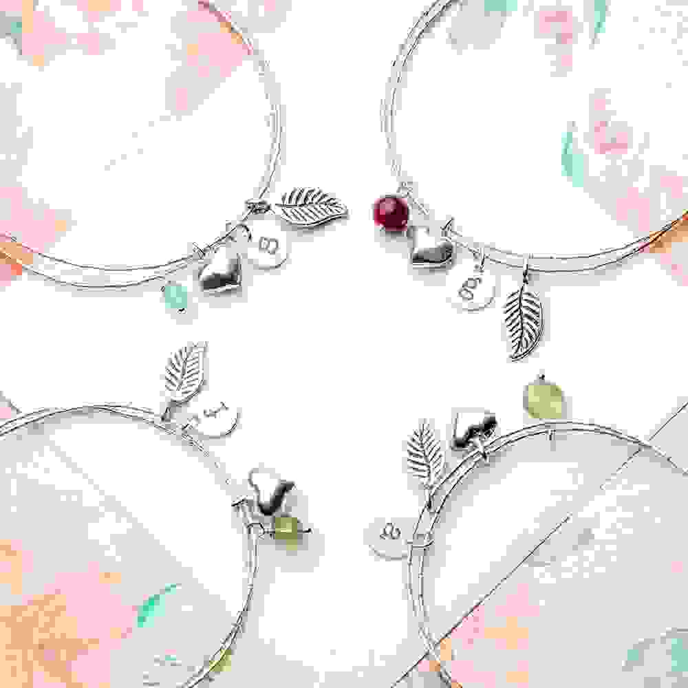 Personalised Silver Bracelet with Blue Topaz