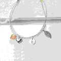 Personalised Silver Bracelet with Citrine for Women and Children